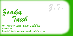 zsoka taub business card